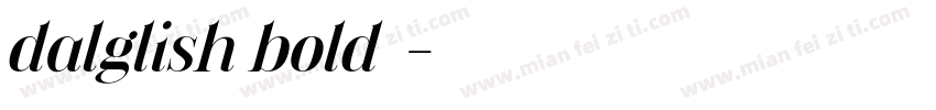 dalglish bold字体字体转换